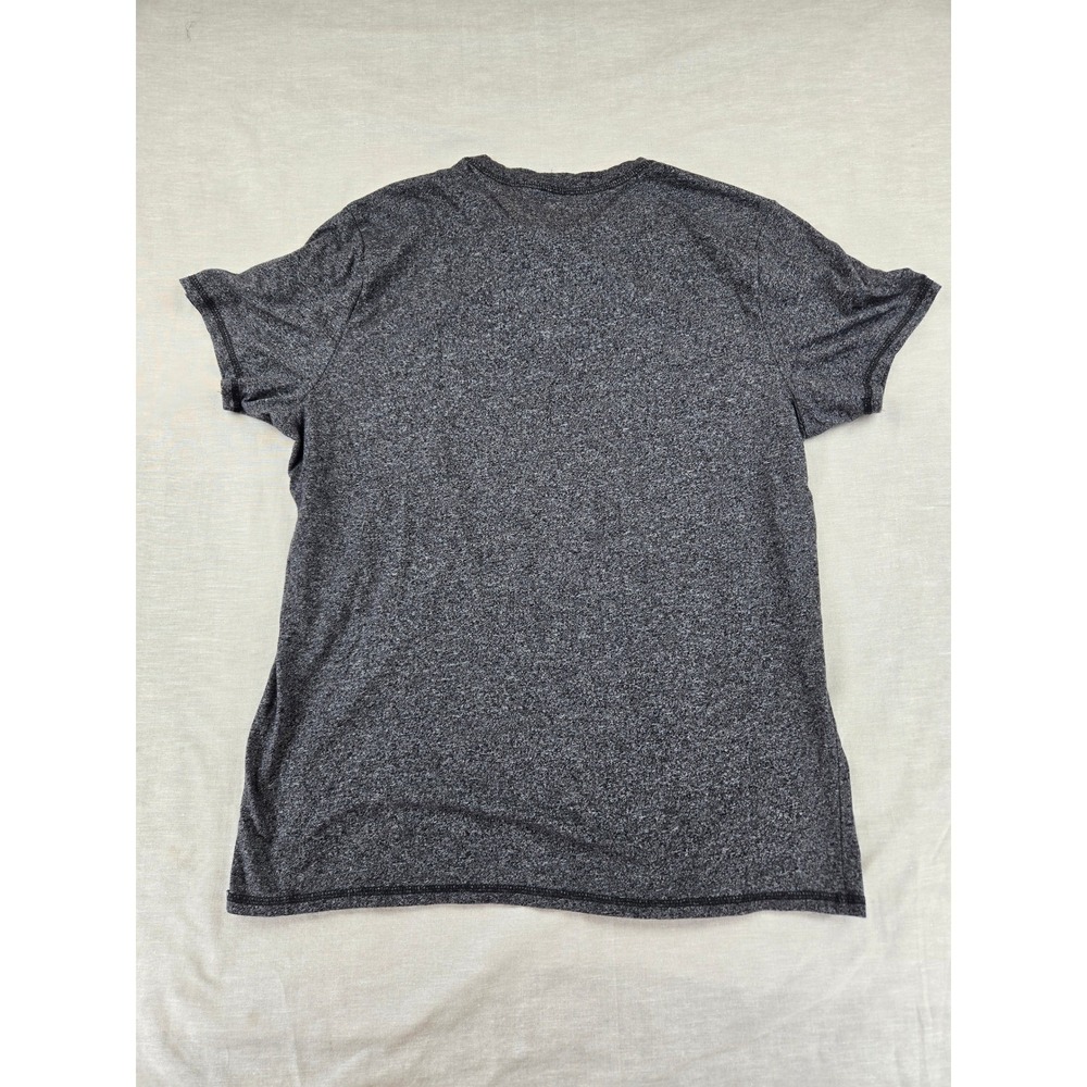 Hollister Mens Gray Heathered Short Sleeve Henley Shirt XL Embroidered Logo - Picture 9 of 10
